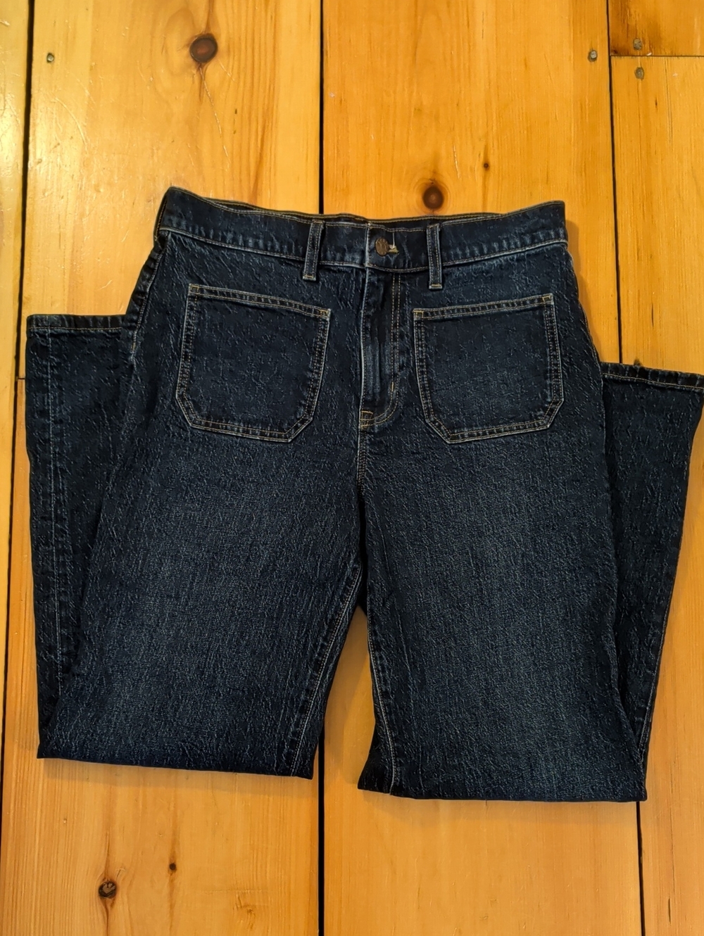 J. Crew Dark Indigo Slim Wide-leg Women's Jeans